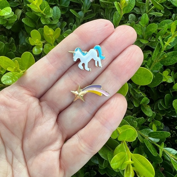 Unicorn Earrings Inspired earrings Stud Cute Shooting Star Earrings cute horse - Picture 14 of 15